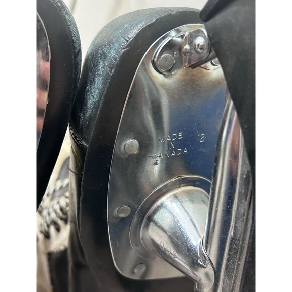 Vintage 1960s CCM Men's Leather Mustang Ice Hockey Skates Senior 'A' Size 12 Can - Picture 9 of 9